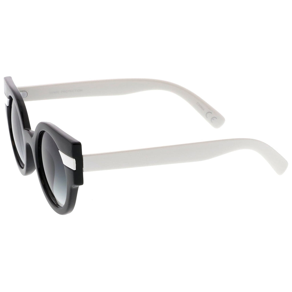 Retro Modern Pastel Round Wing Tip Sunglasses C390