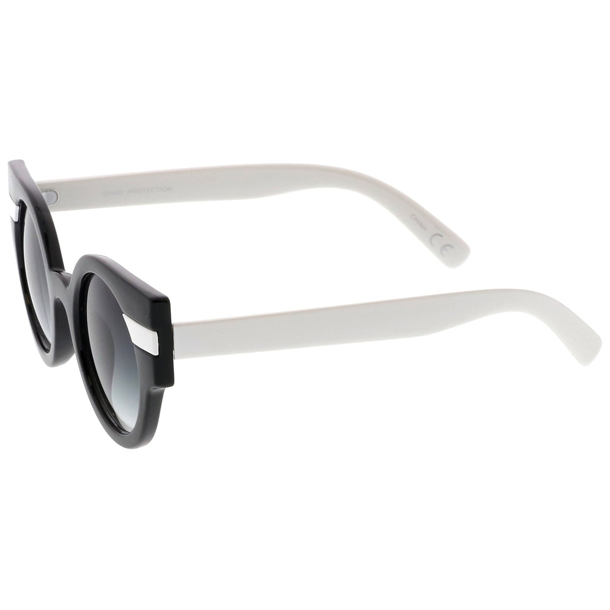 Retro Modern Pastel Round Wing Tip Sunglasses C390