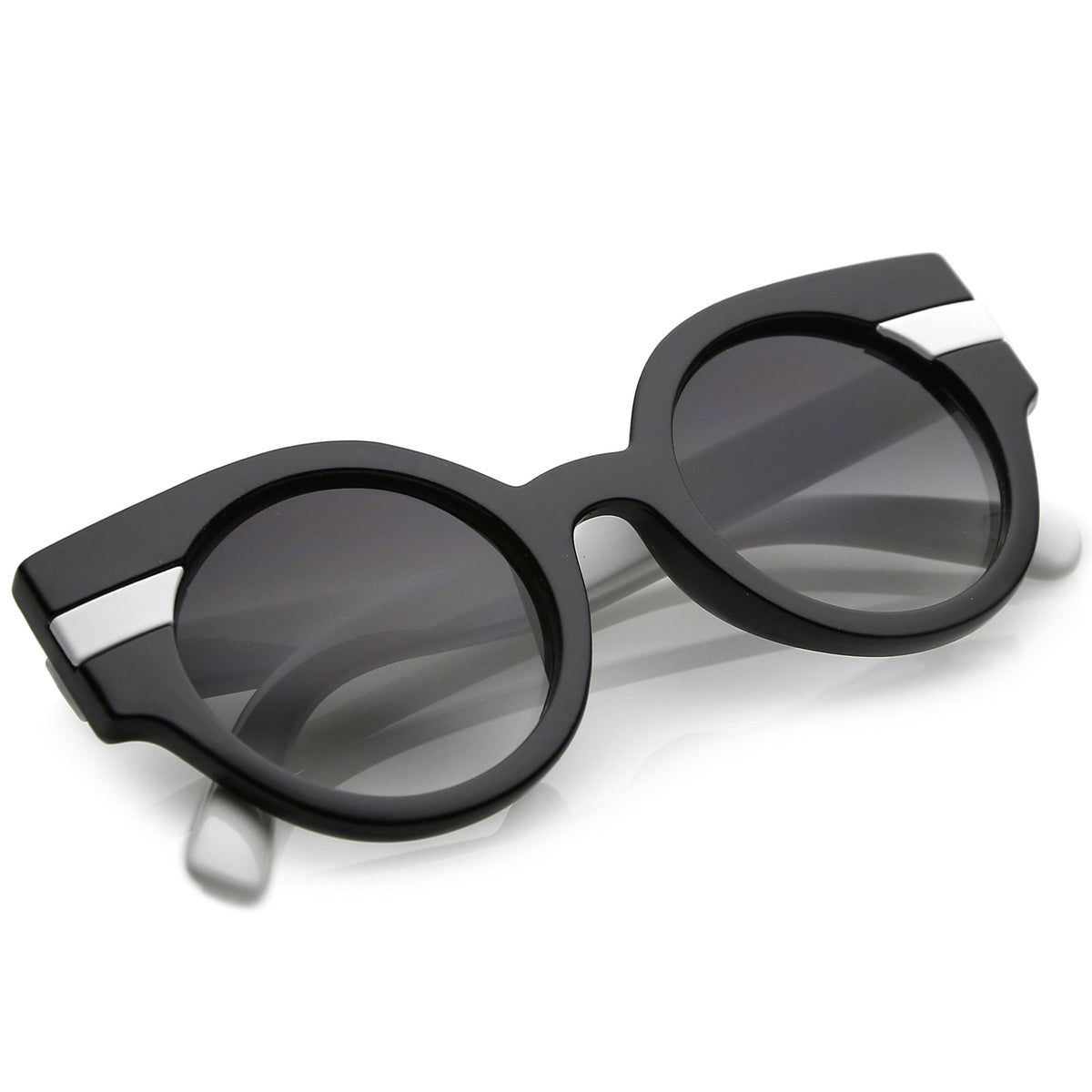 Retro Modern Pastel Round Wing Tip Sunglasses C390