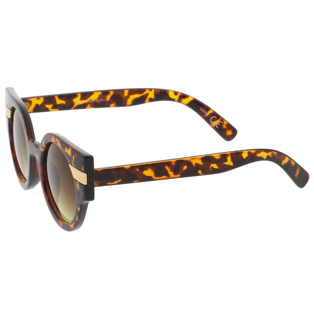 Retro Modern Pastel Round Wing Tip Sunglasses C390