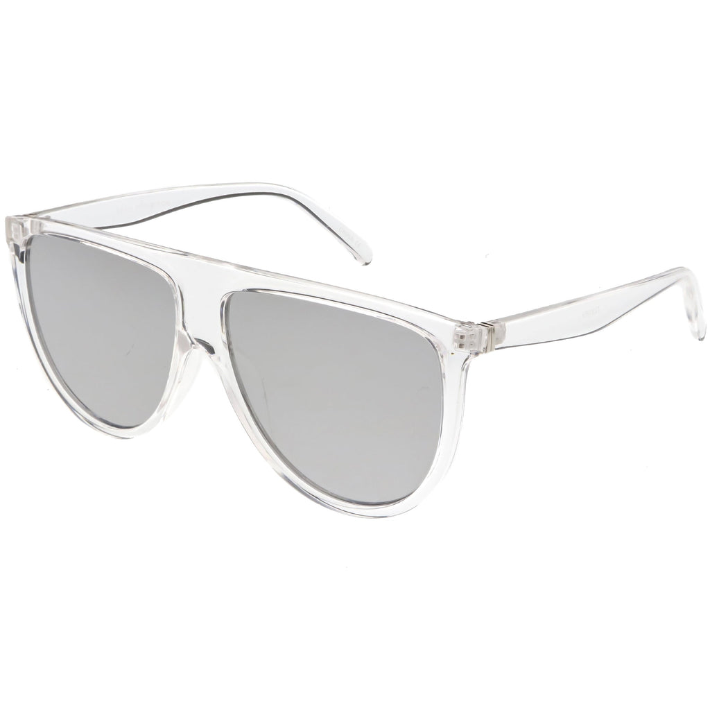Retro Space Trance Flat Top Mirrored Flat Lens Sunglasses C394