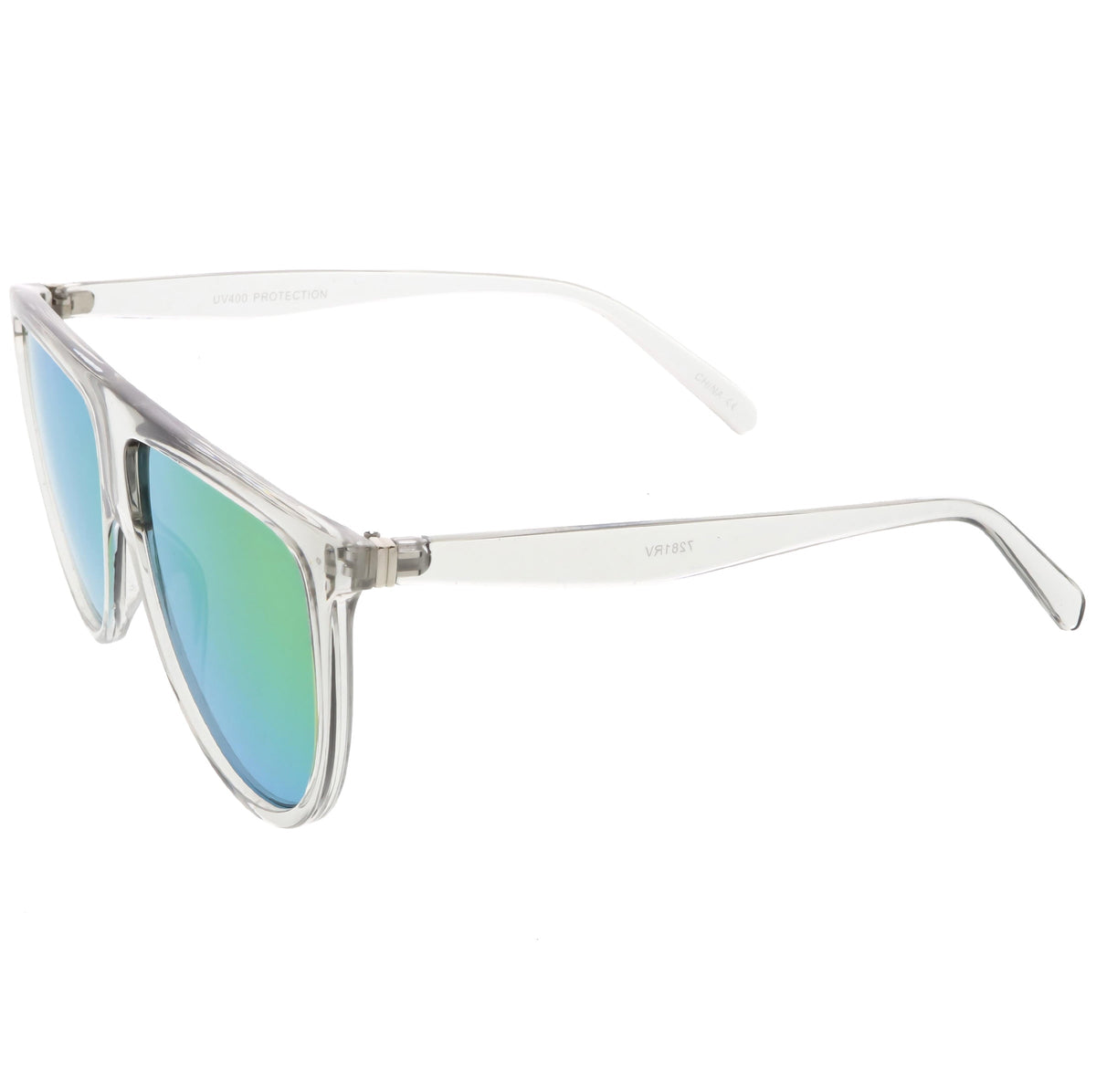 Retro Space Trance Flat Top Mirrored Flat Lens Sunglasses C394