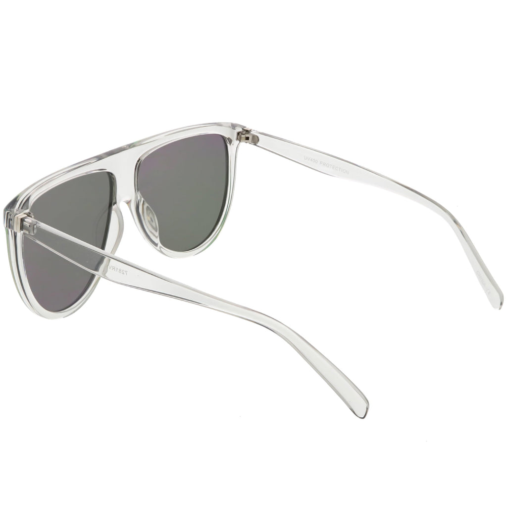 Retro Space Trance Flat Top Mirrored Flat Lens Sunglasses C394