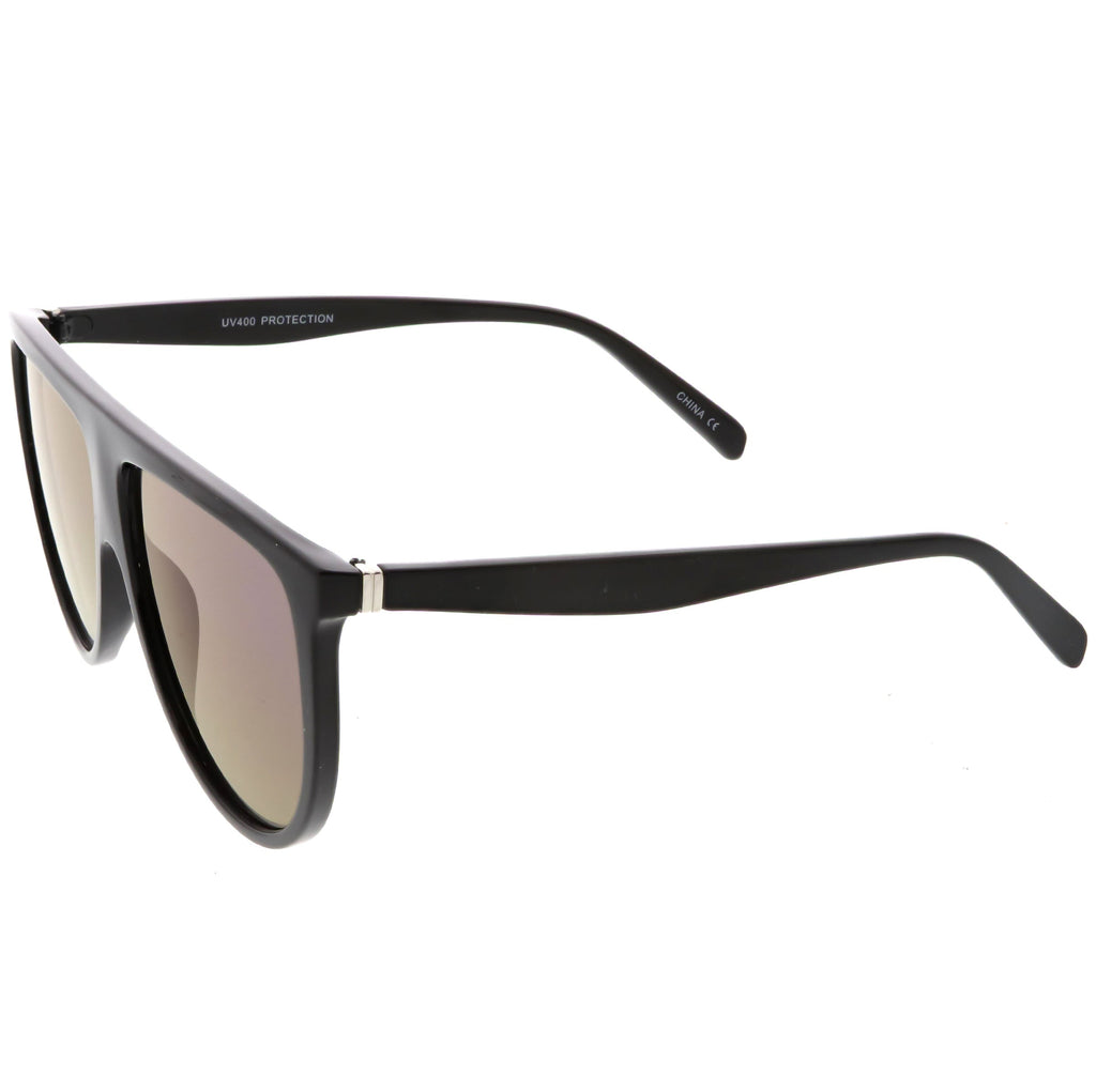 Retro Space Trance Flat Top Mirrored Flat Lens Sunglasses C394