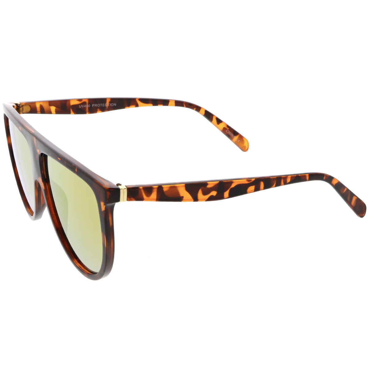 Retro Space Trance Flat Top Mirrored Flat Lens Sunglasses C394