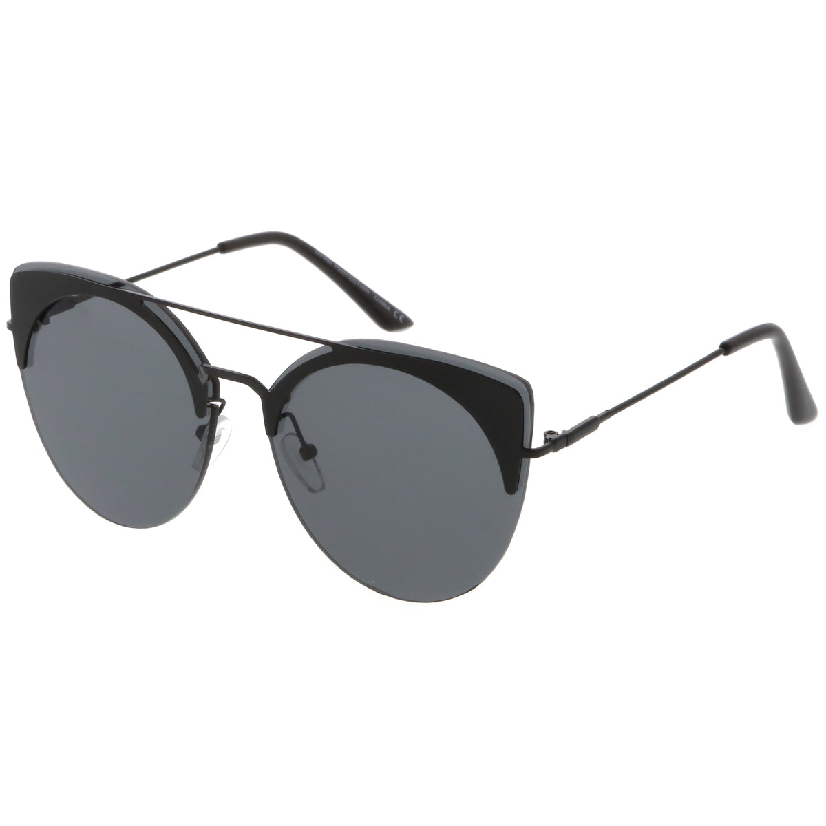 Retro Modern Oversize Mirrored Flat Lens Aviator Sunglasses C402