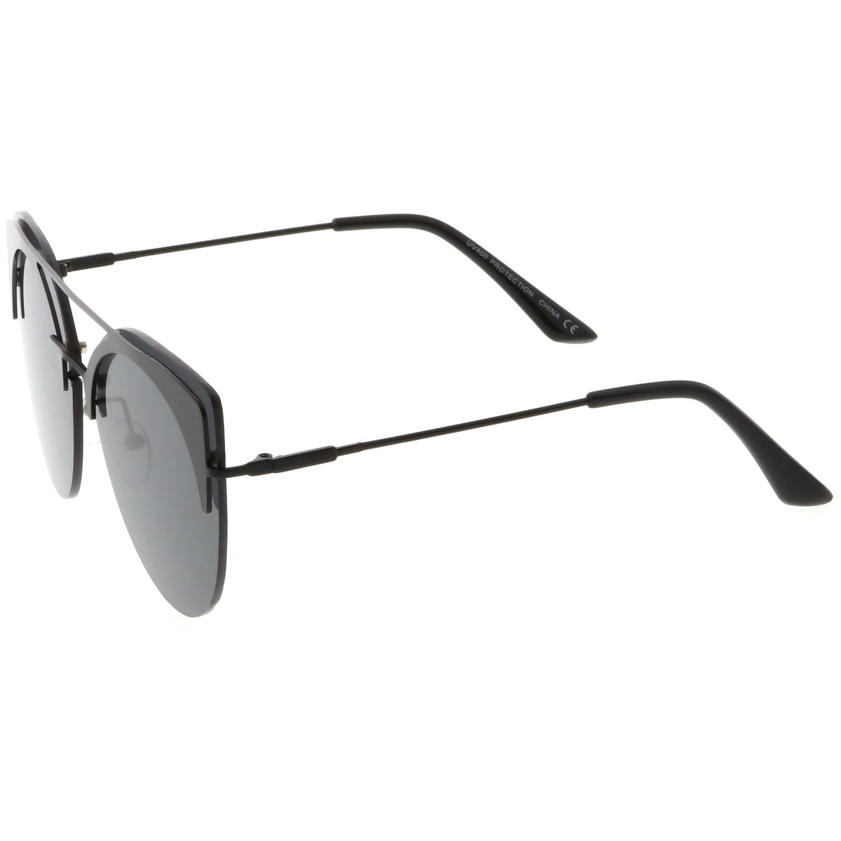 Retro Modern Oversize Mirrored Flat Lens Aviator Sunglasses C402