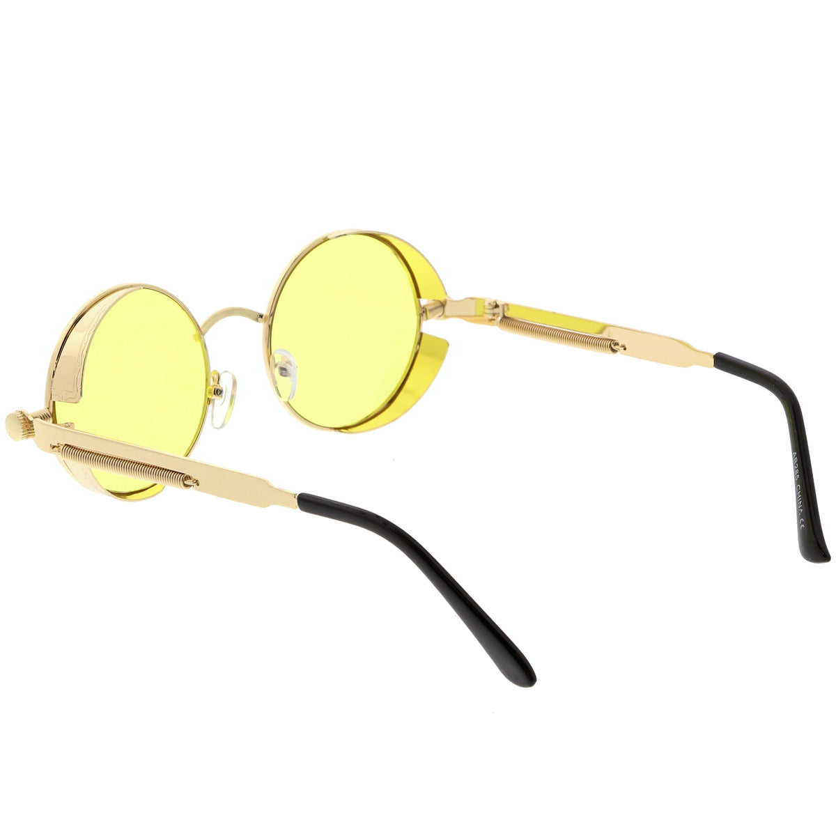 Retro Steampunk Colorful Round Flat Lens Sunglasses C442