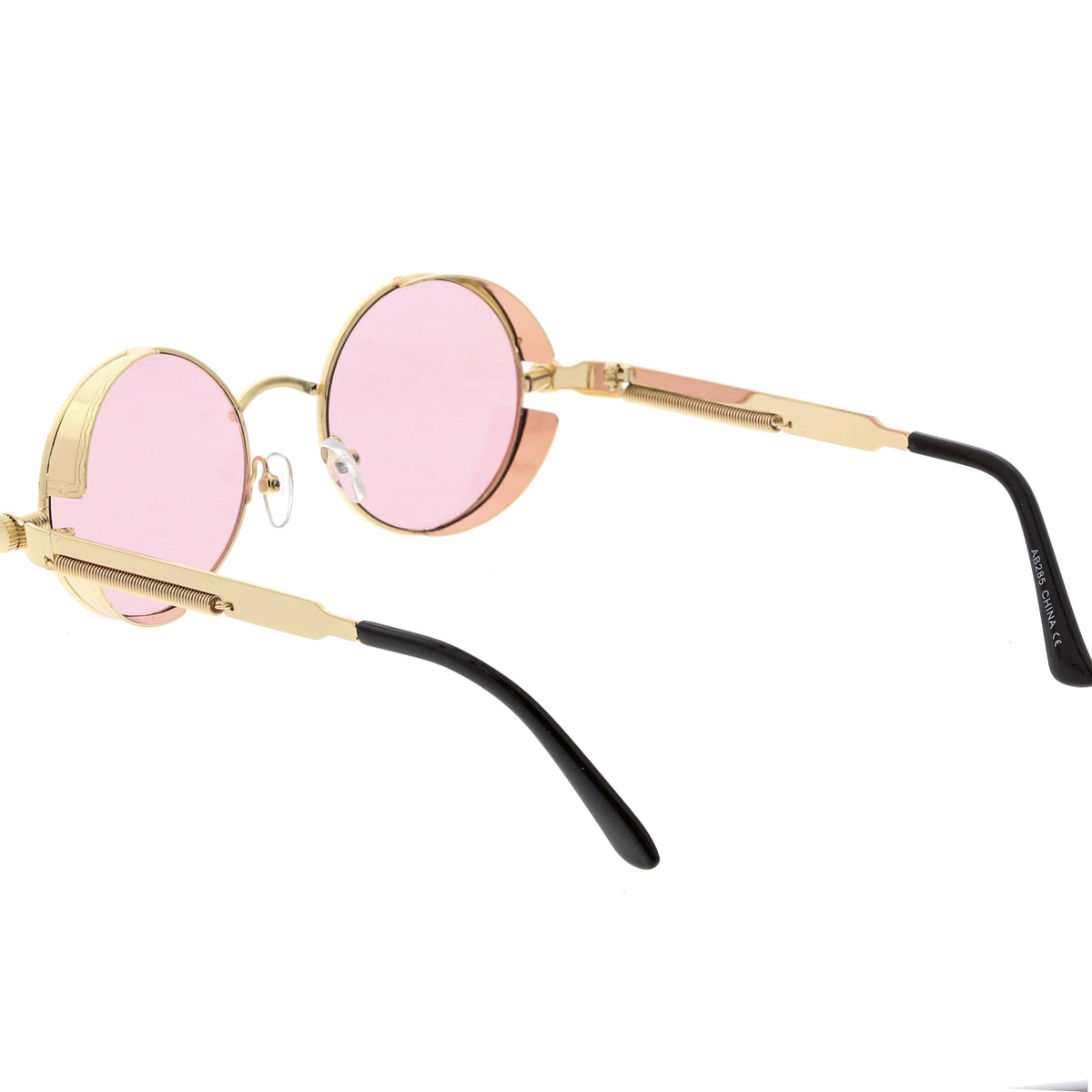 Retro Steampunk Colorful Round Flat Lens Sunglasses C442