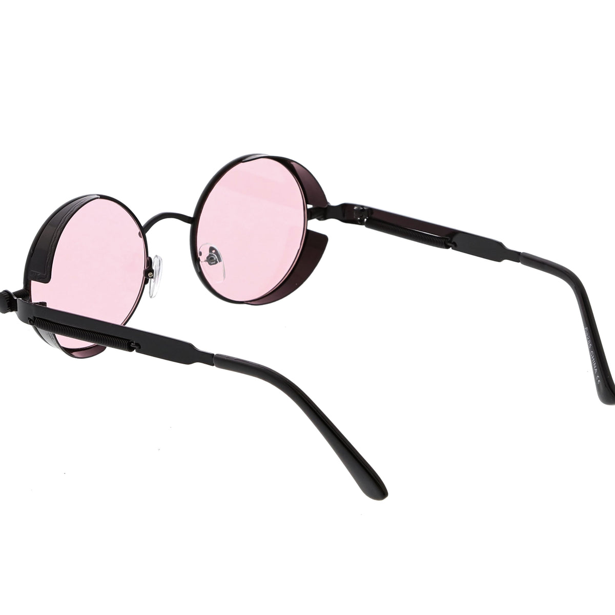 Retro Steampunk Colorful Round Flat Lens Sunglasses C442