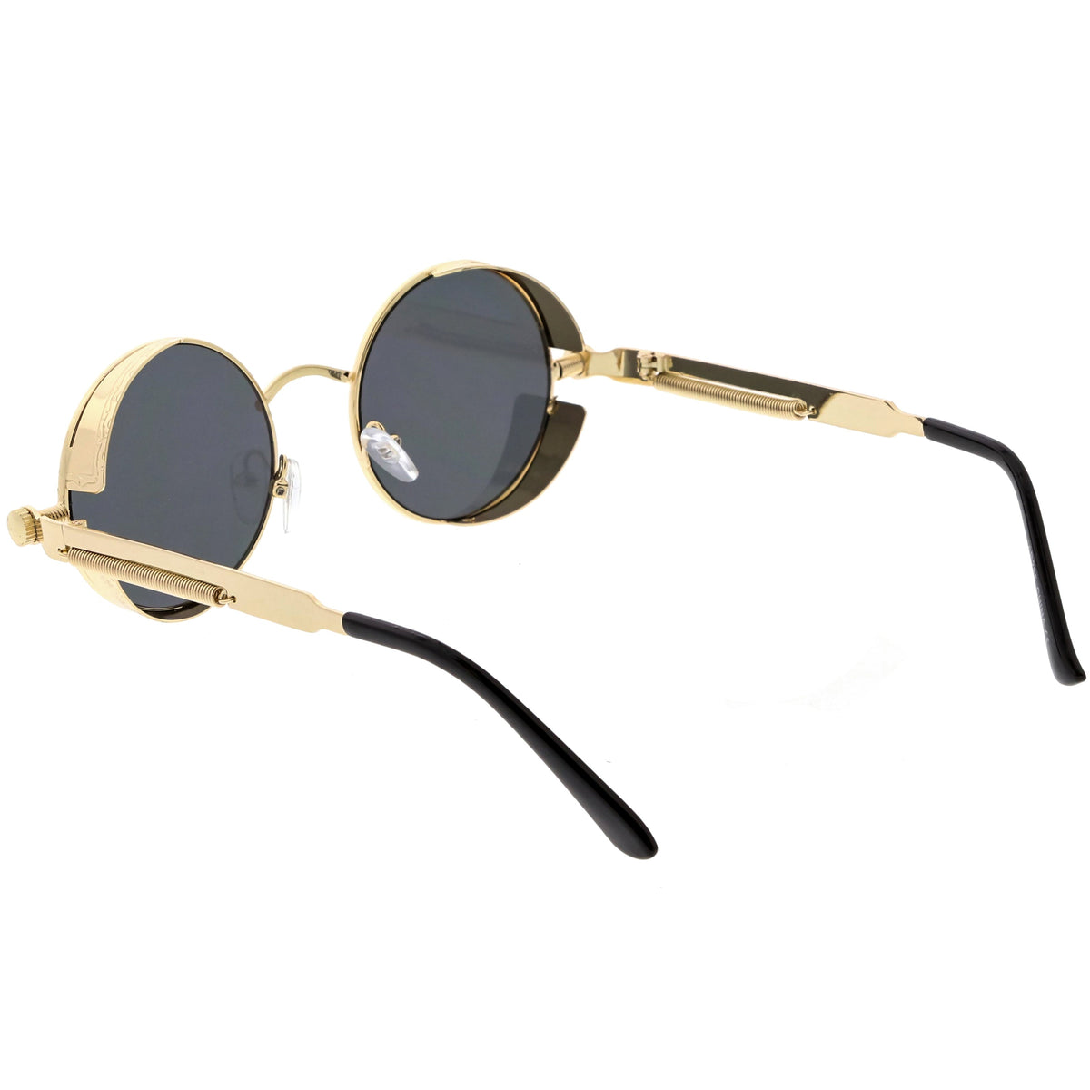 Retro Steampunk Colorful Round Flat Lens Sunglasses C442