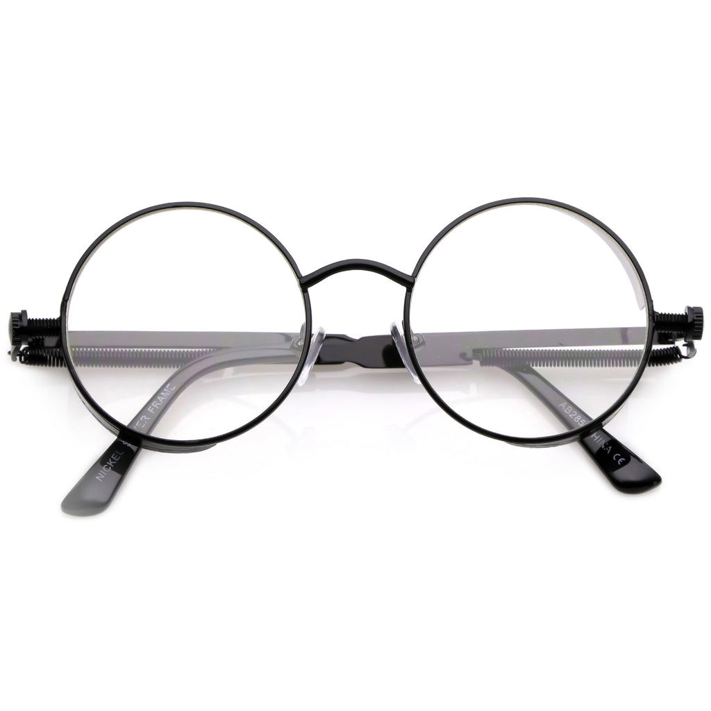 Retro Steampunk Colorful Round Flat Lens Sunglasses C442