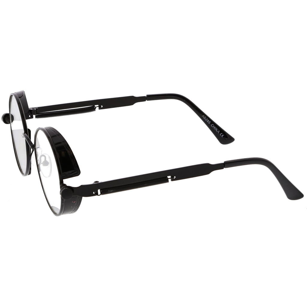 Retro Steampunk Colorful Round Flat Lens Sunglasses C442