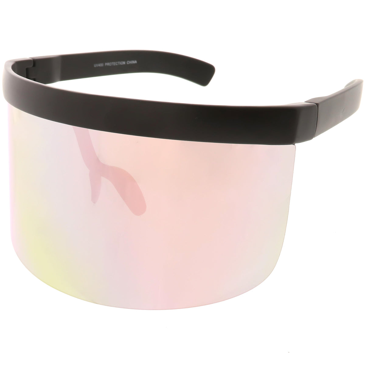 Retro Modern Oversize Novelty Mirrored Lens Shield Visor C453