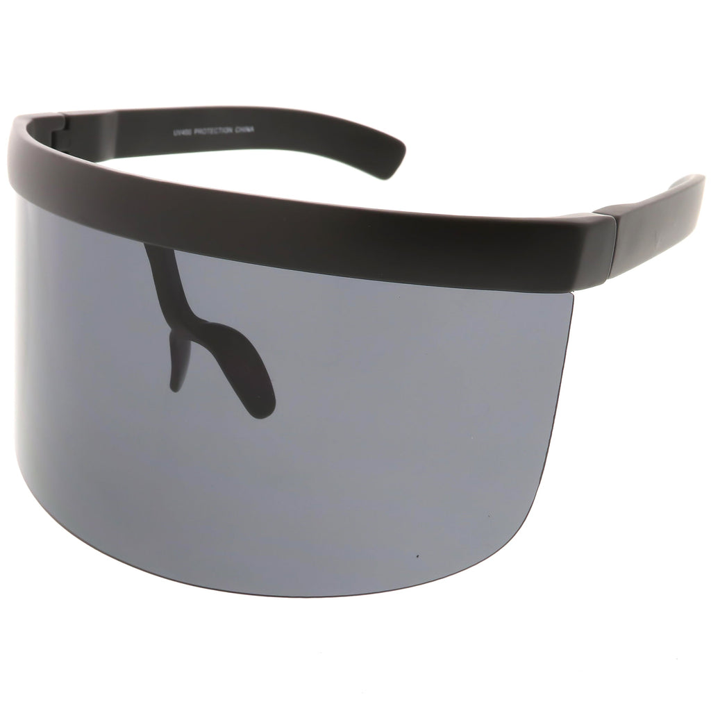 Retro Modern Oversize Novelty Mirrored Lens Shield Visor C453
