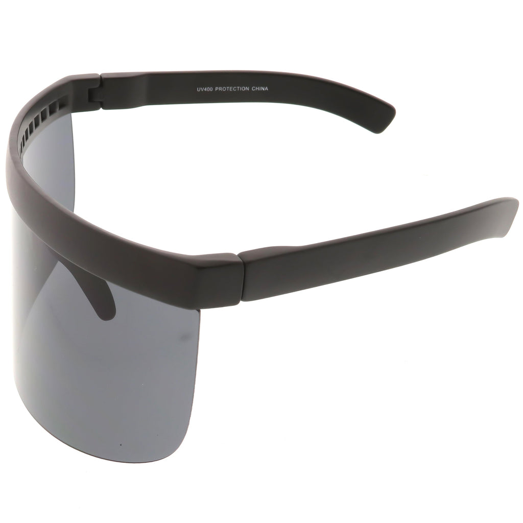 Retro Modern Oversize Novelty Mirrored Lens Shield Visor C453