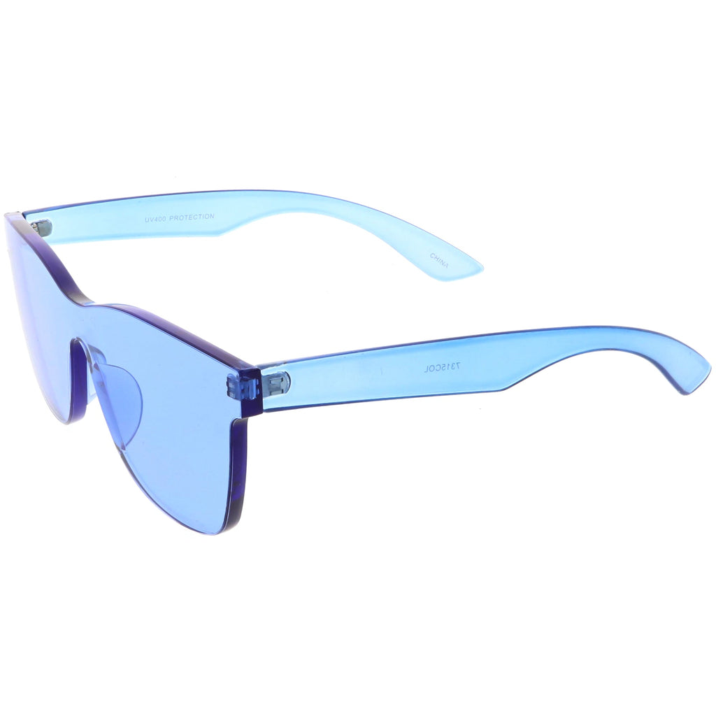 Retro Modern Rimless Horned Rim Mono Block PC Sunglasses C463