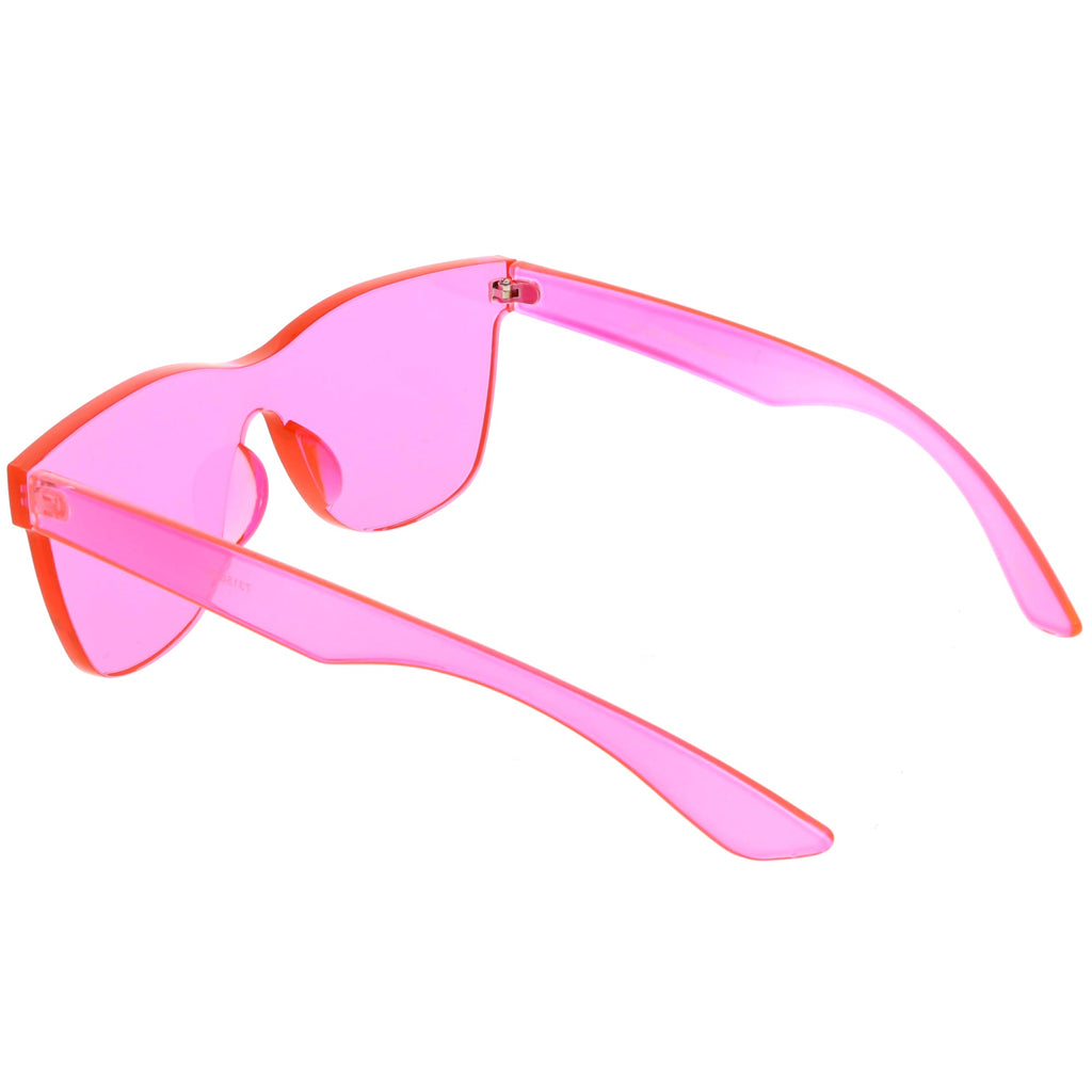 Retro Modern Rimless Horned Rim Mono Block PC Sunglasses C463