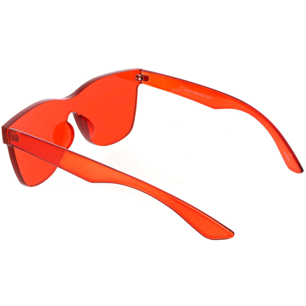 Retro Modern Rimless Horned Rim Mono Block PC Sunglasses C463