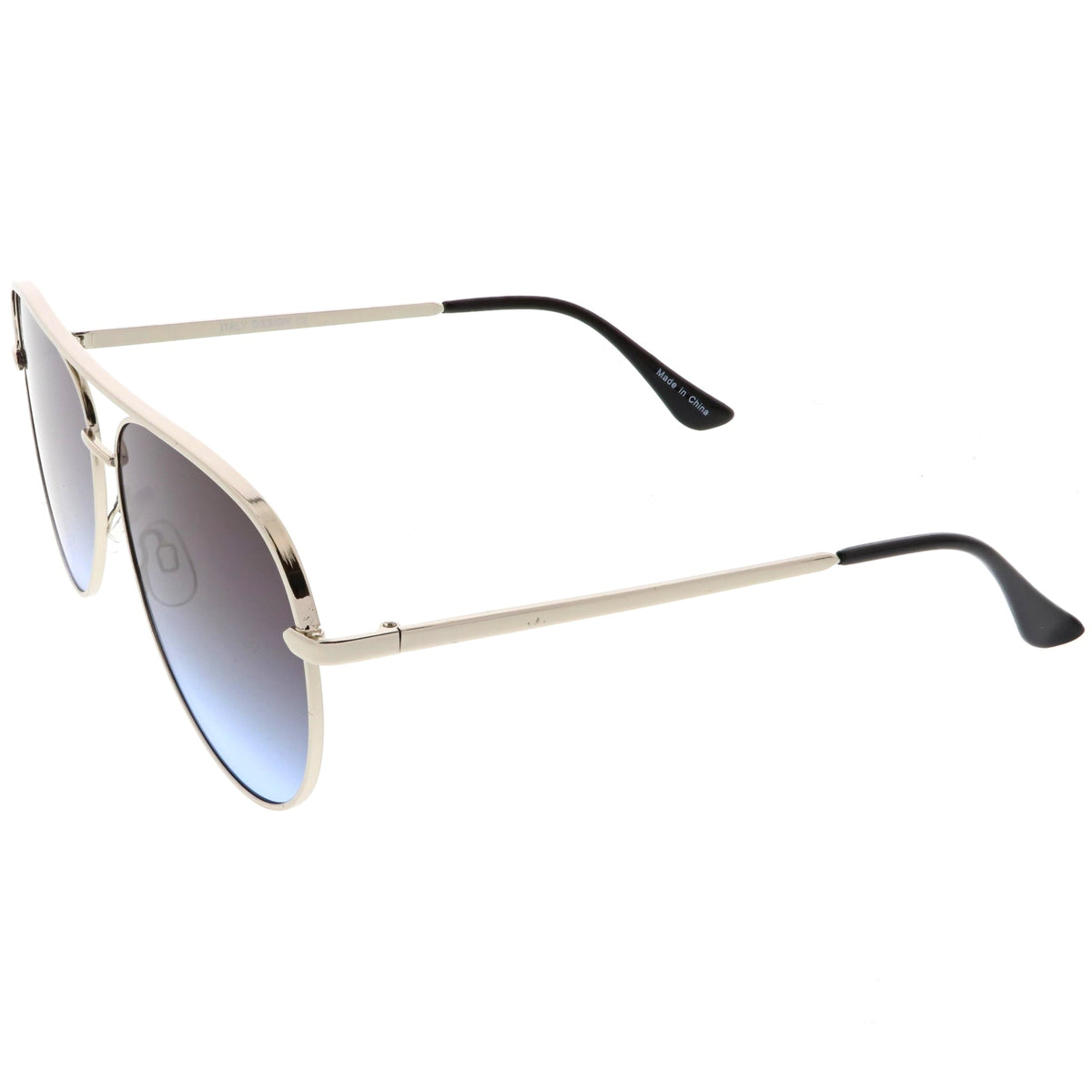 Premium Metal Flat Color Tone Lens Aviator Sunglasses 60mm C466