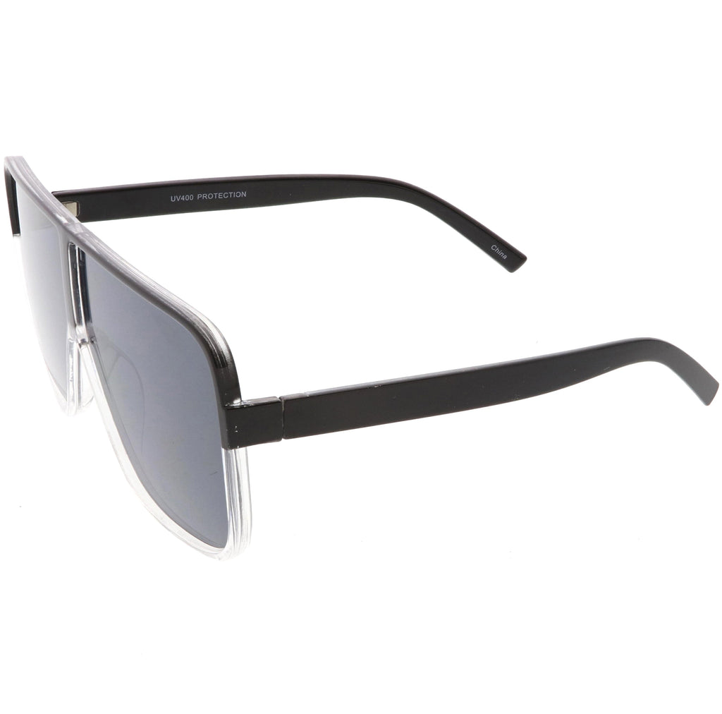Retro Modern Oversize Square Flat Top Sunglasses C476