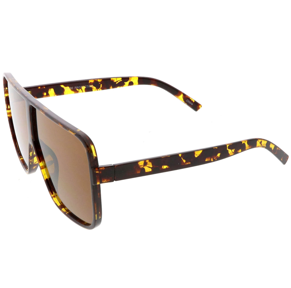 Retro Modern Oversize Square Flat Top Sunglasses C476