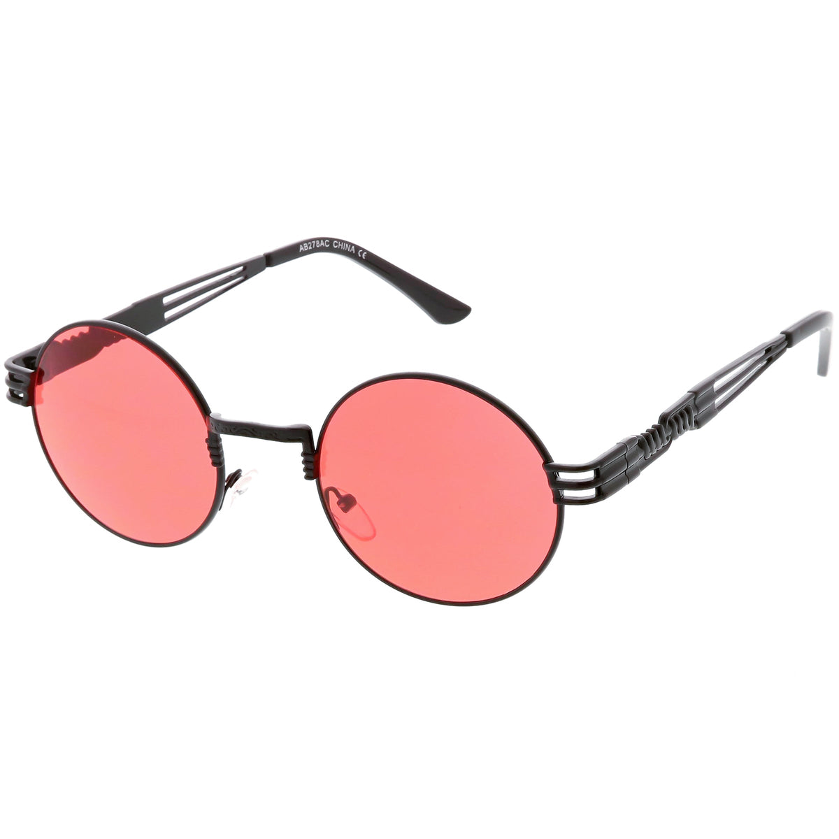 Retro 1990's Oval Steampunk Flat Lens Sunglasses C477