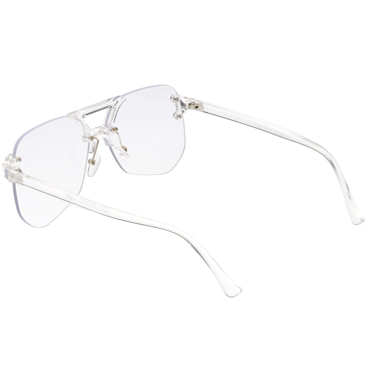 Retro Oversize Rimless Color Tone Flat Top Sunglasses C479