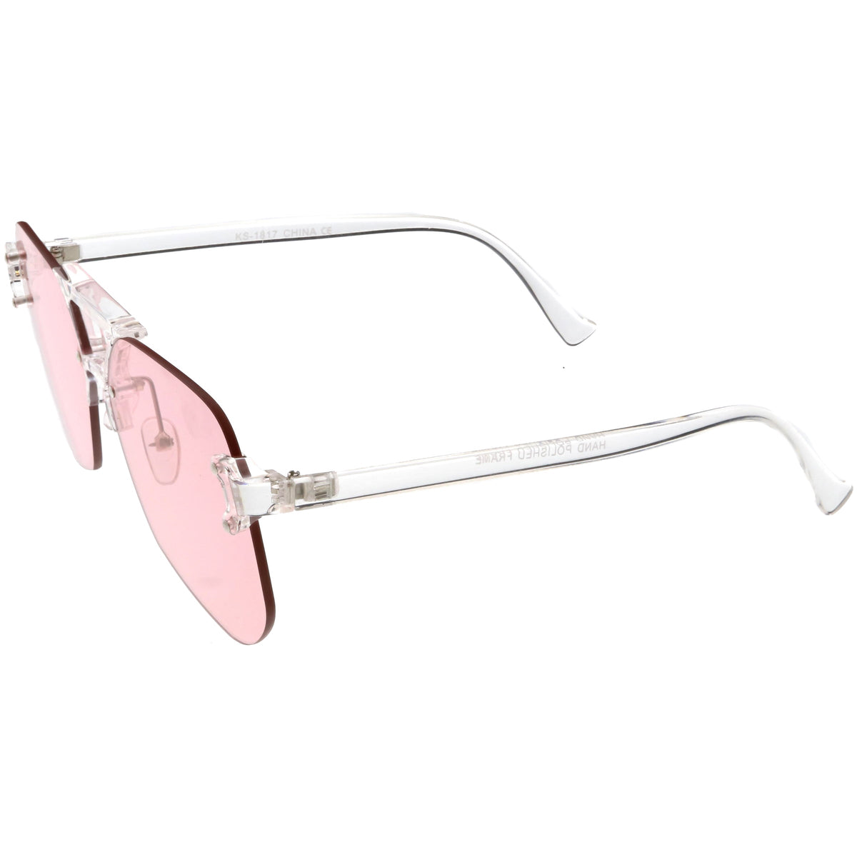 Retro Oversize Rimless Color Tone Flat Top Sunglasses C479