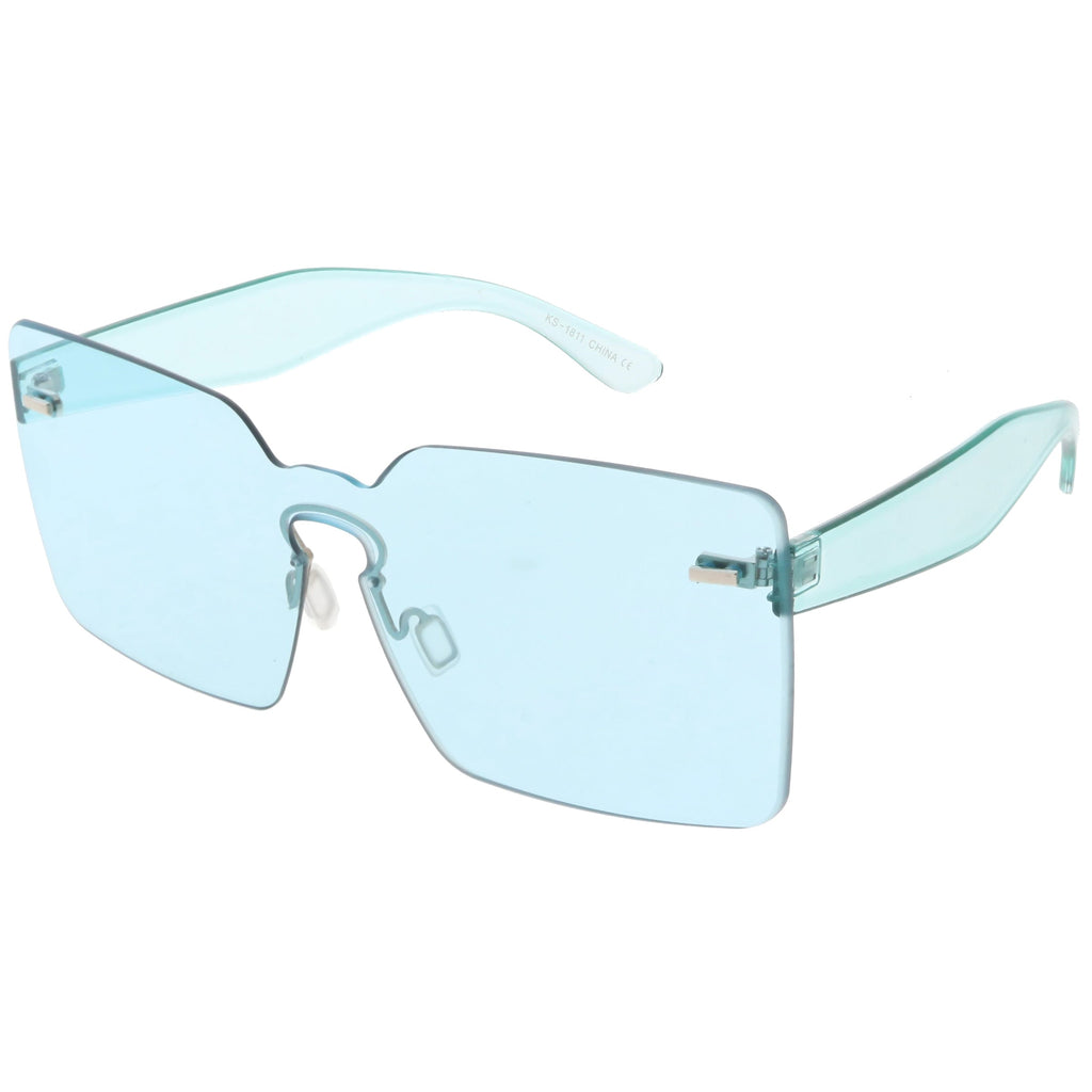 Oversize Square Retro Modern Mono Lens Sunglasses C483