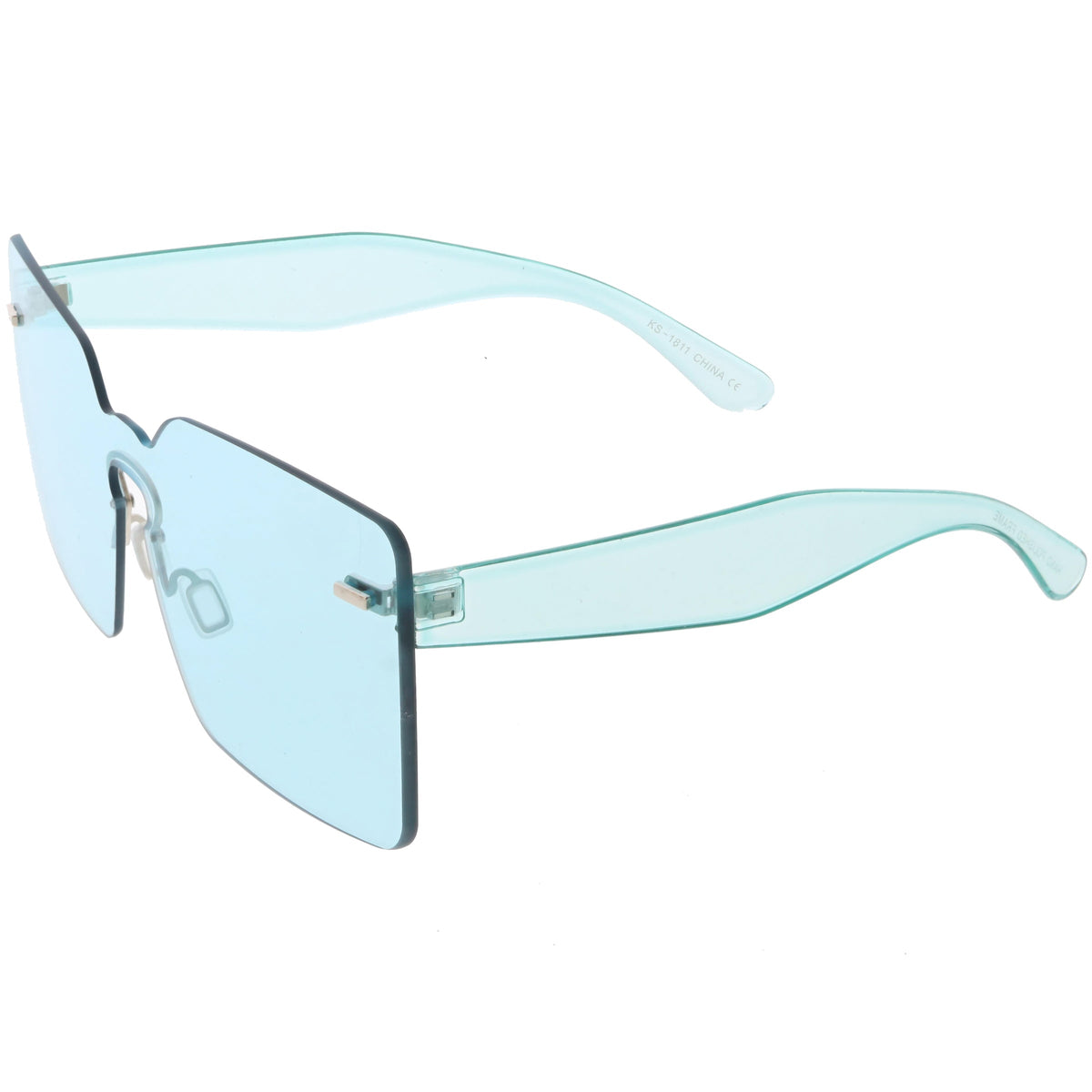 Oversize Square Retro Modern Mono Lens Sunglasses C483