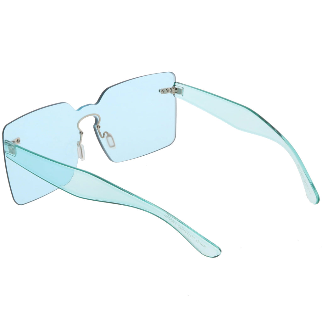 Oversize Square Retro Modern Mono Lens Sunglasses C483