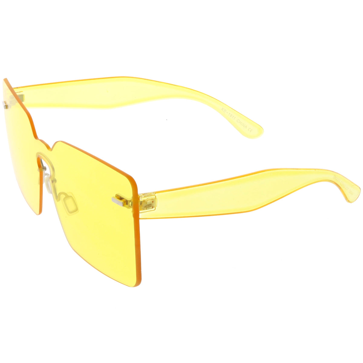 Oversize Square Retro Modern Mono Lens Sunglasses C483
