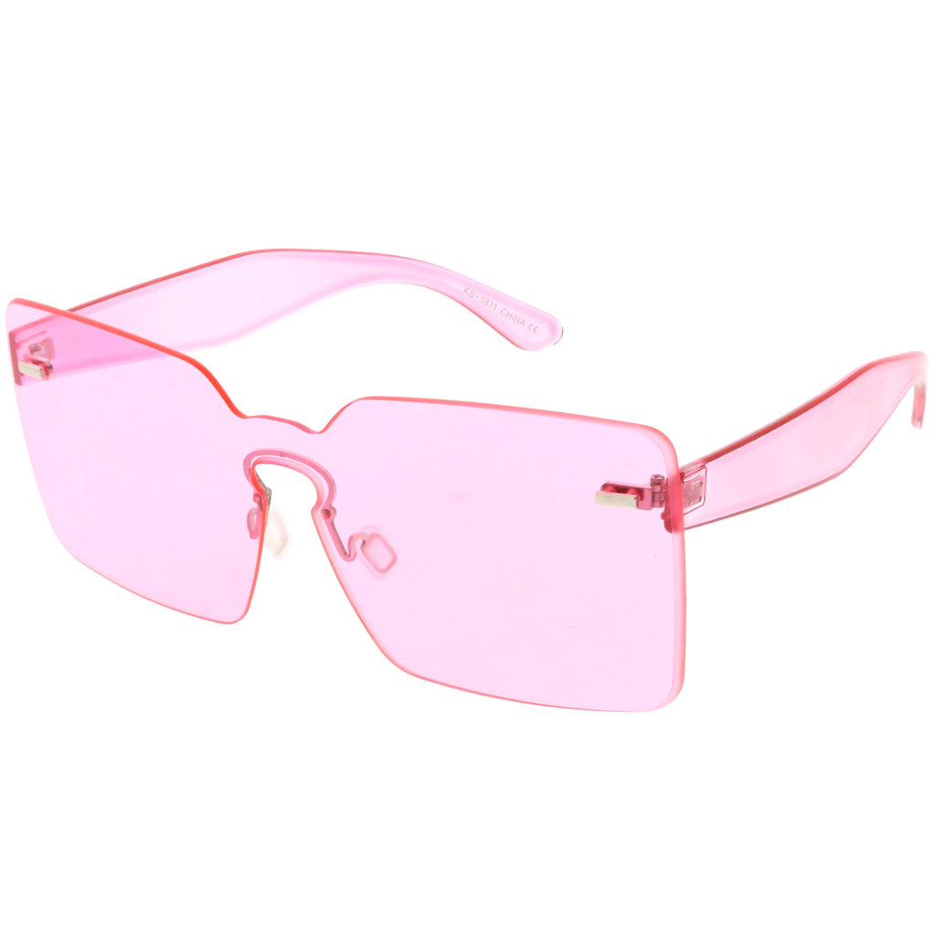 Oversize Square Retro Modern Mono Lens Sunglasses C483