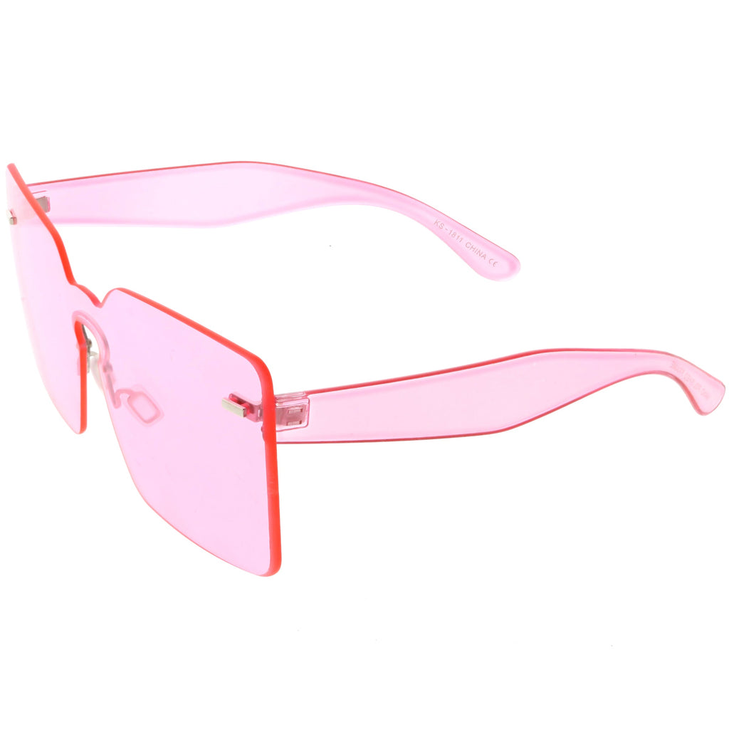 Oversize Square Retro Modern Mono Lens Sunglasses C483