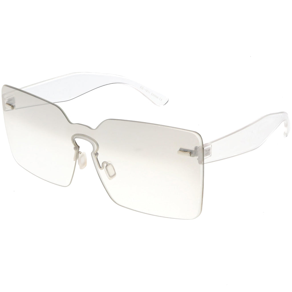 Oversize Square Retro Modern Mono Lens Sunglasses C483