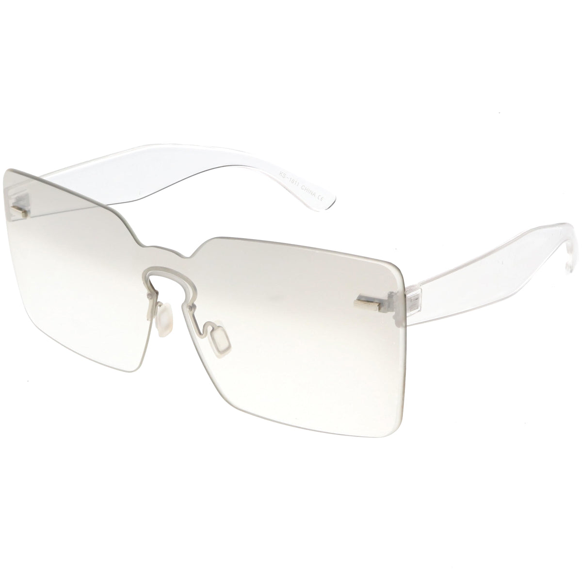 Oversize Square Retro Modern Mono Lens Sunglasses C483