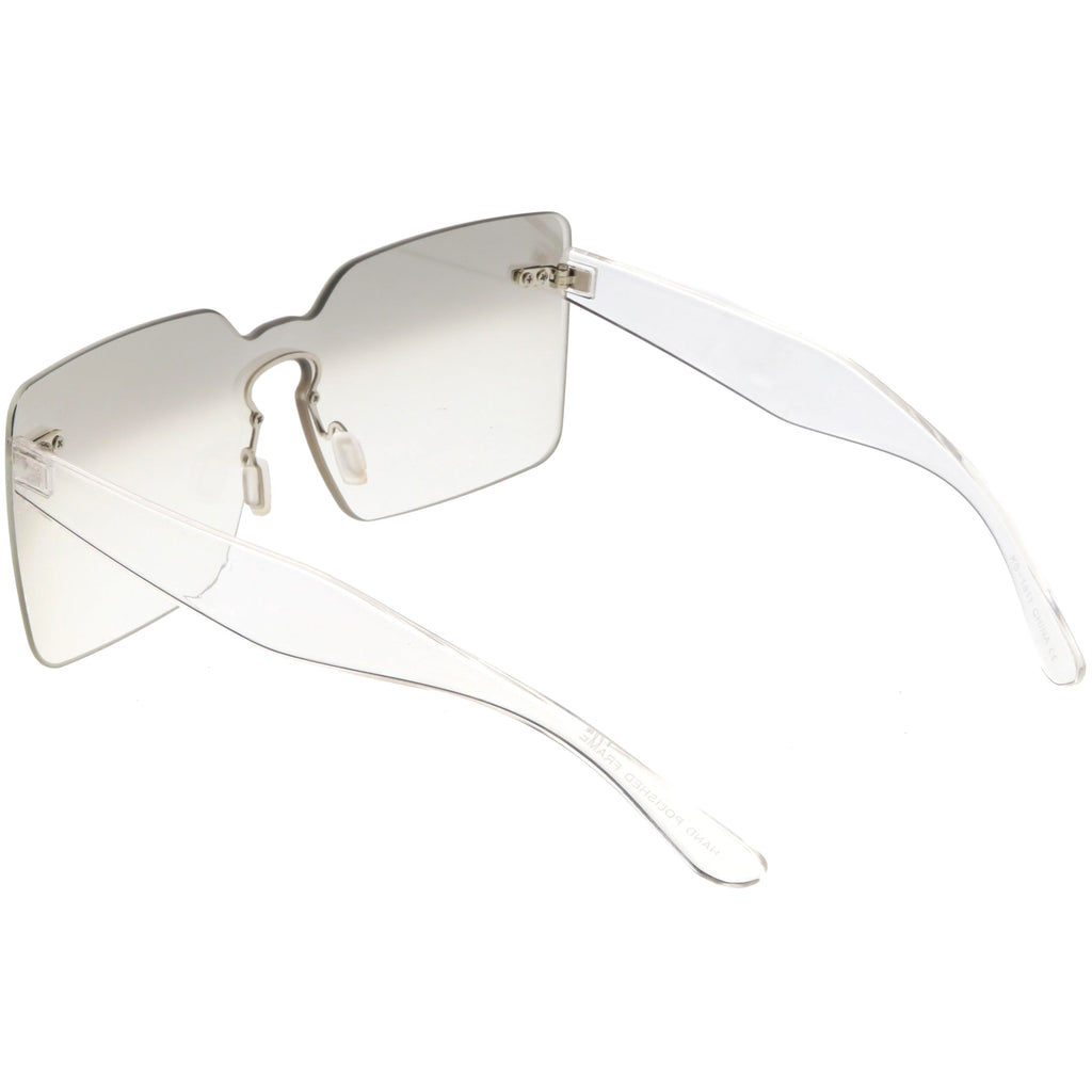 Oversize Square Retro Modern Mono Lens Sunglasses C483