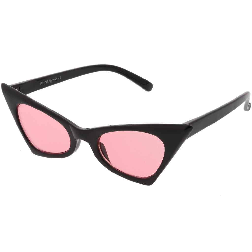 Retro 1950's Geometric High Pointed Cat Eye Sunglasses C492