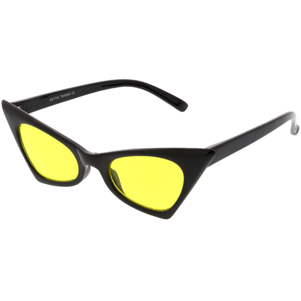 Retro 1950's Geometric High Pointed Cat Eye Sunglasses C492