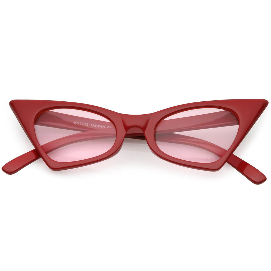 Retro 1950's Geometric High Pointed Cat Eye Sunglasses C492
