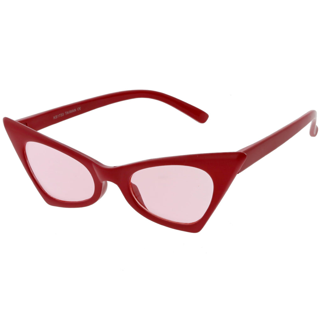 Retro 1950's Geometric High Pointed Cat Eye Sunglasses C492