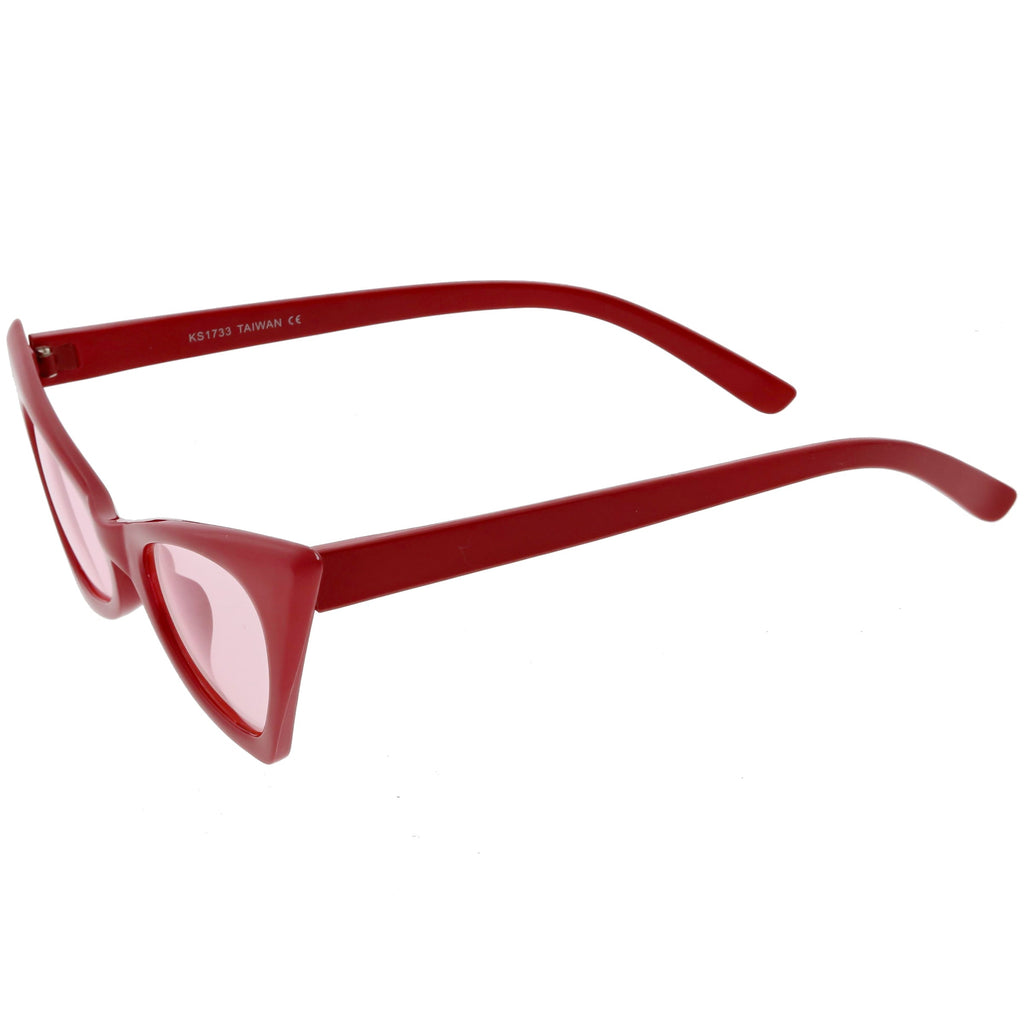 Retro 1950's Geometric High Pointed Cat Eye Sunglasses C492