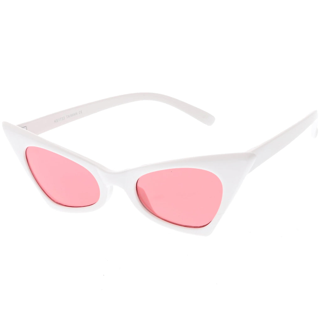Retro 1950's Geometric High Pointed Cat Eye Sunglasses C492