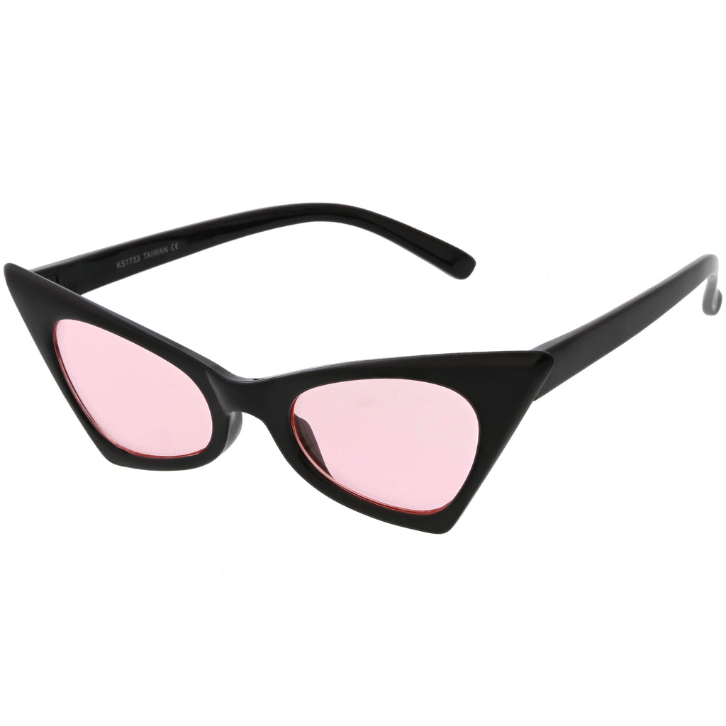 Retro 1950's Geometric High Pointed Cat Eye Sunglasses C492