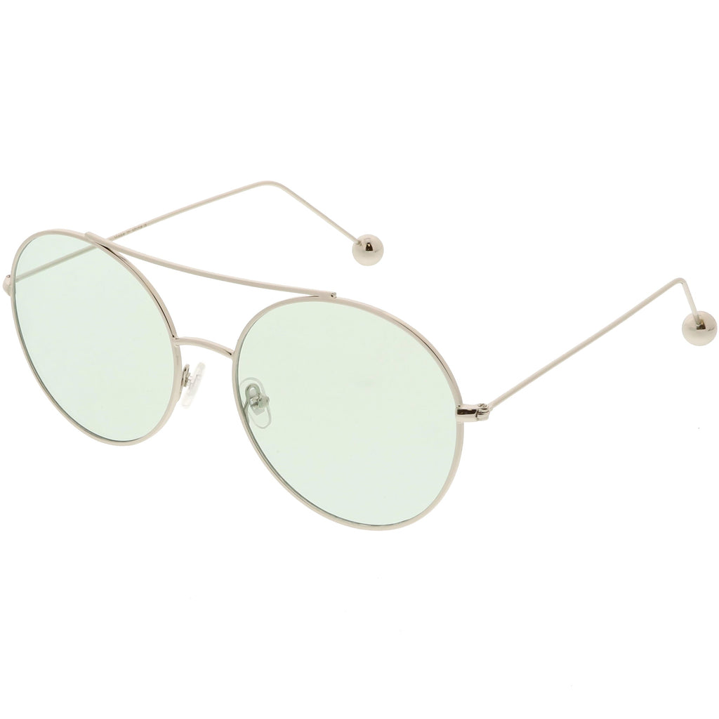 Premium Oversize Color Oval Plat Lens Aviator Sunglasses C498