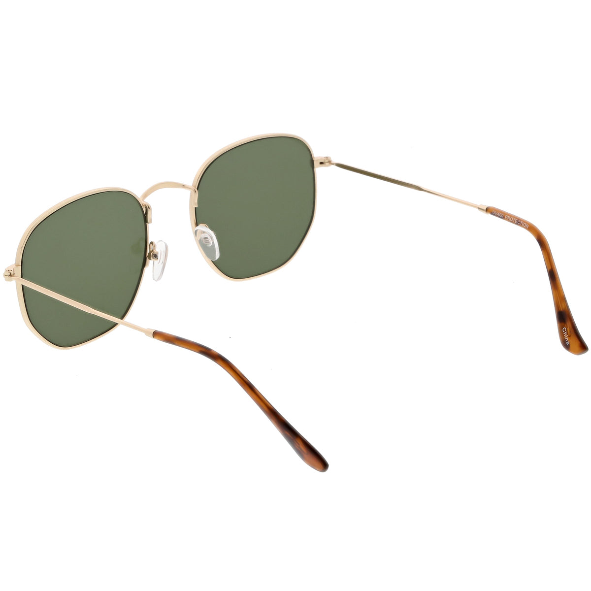Vintage Inspired Indie Dapper Flat Hexagon Lens Sunglasses C517