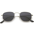 Vintage Inspired Indie Dapper Flat Hexagon Lens Sunglasses C517