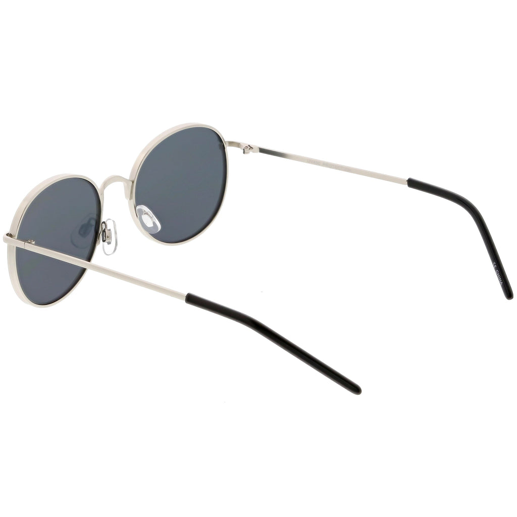 Indie Round Retro Modern Flat Lens Dapper Sunglasses C519