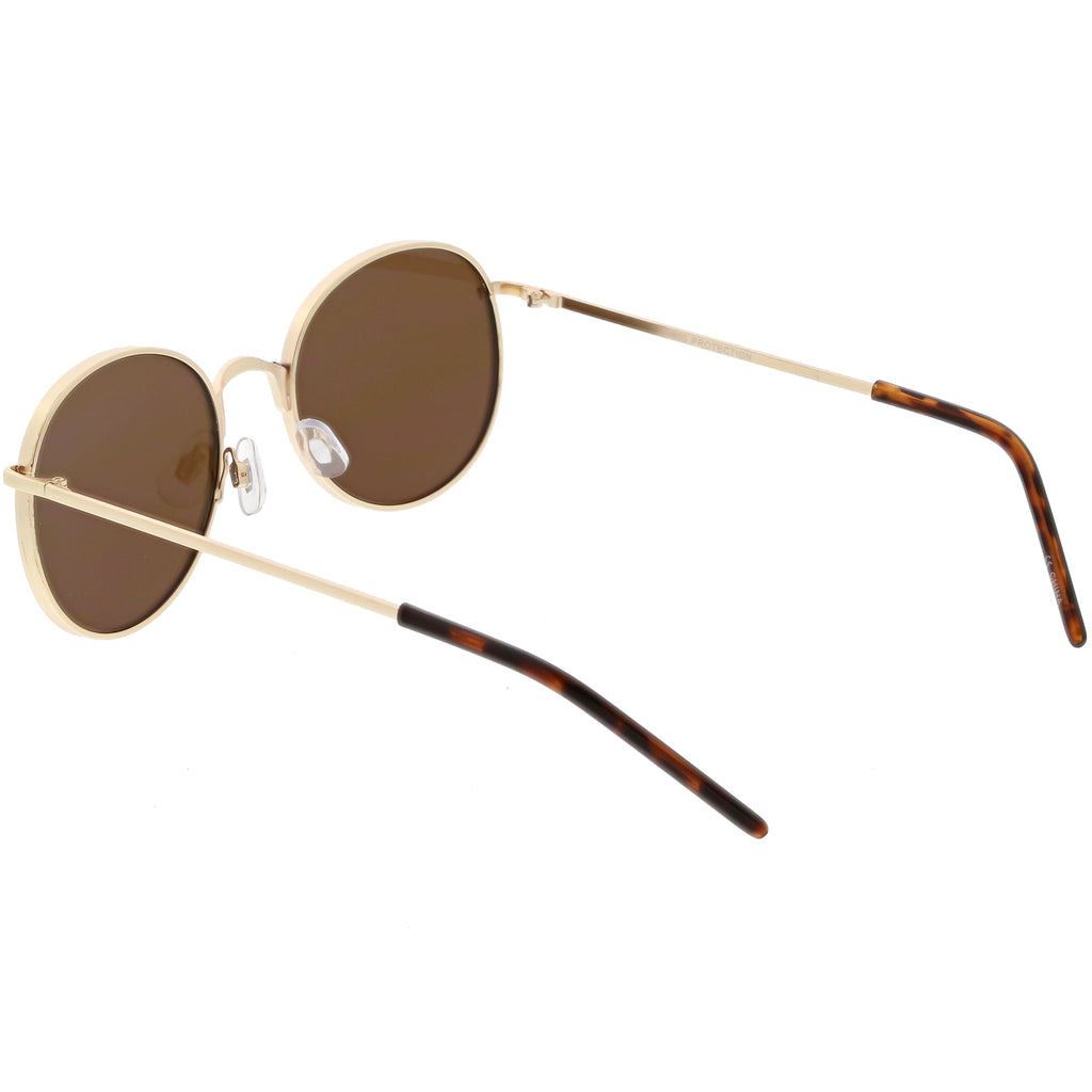 Indie Round Retro Modern Flat Lens Dapper Sunglasses C519
